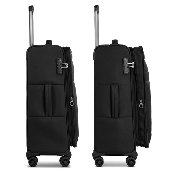 Worldpack Chicago 4 wheels Suitcase set 3-piece with expansion pleat