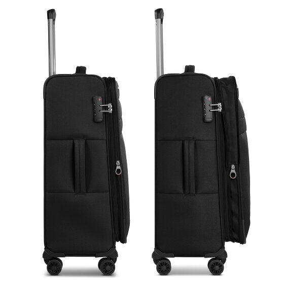 Worldpack Chicago 4 wheels Suitcase set 3-piece with expansion pleat