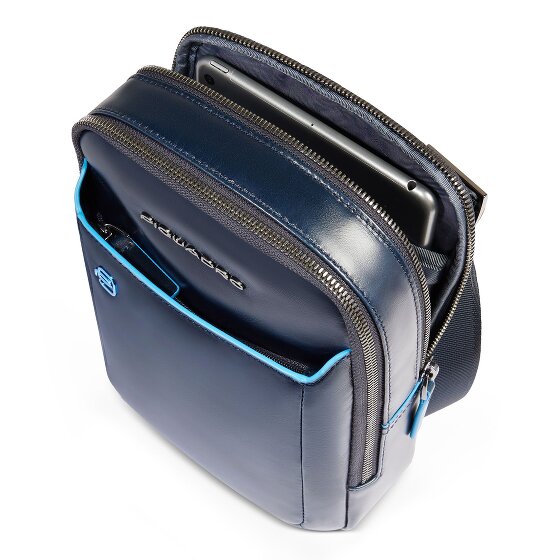 Piquadro Blue Square Mini Bag Shoulder Bag Leather 17 cm