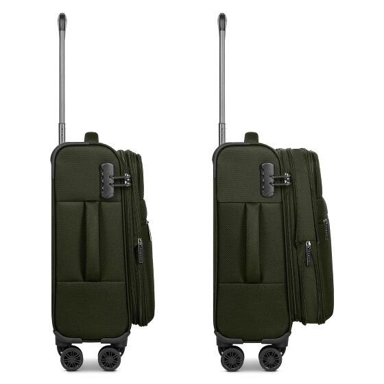 Bugatti Valencia Soft 4 wheels Cabin trolley S 55 cm with expansion pleat
