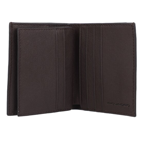 Piquadro Black Square Credit card case RFID protection Leather 9 cm