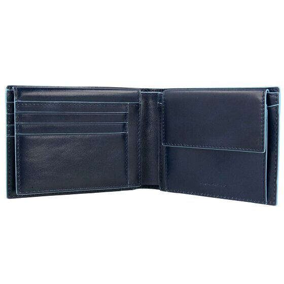 Piquadro Blue Square Wallet Genuine Leather 12.5 cm