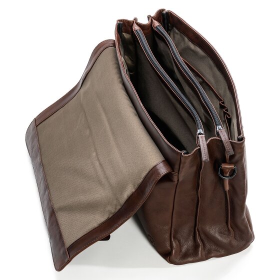 Farmhood Memphis briefcase XXL 3 compartments leather 39 cm