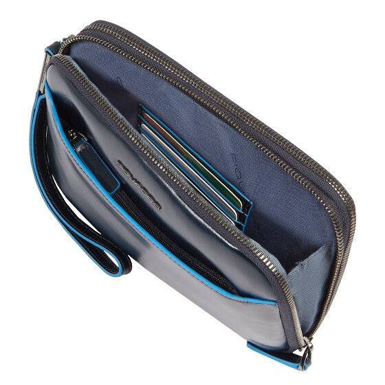 Piquadro Blue Square Clutch purse Leather 21 cm