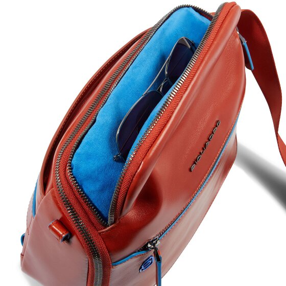 Piquadro Blue Square Shoulder bag Leather 27 cm