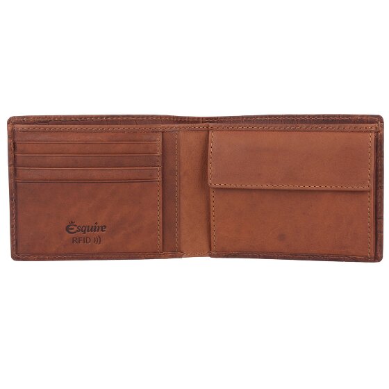 Esquire Croco Wallet RFID protection Leather 12 cm