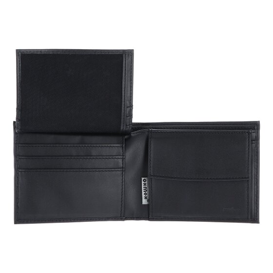 oxmox Leather Wallet RFID protection Genuine Leather 12 cm