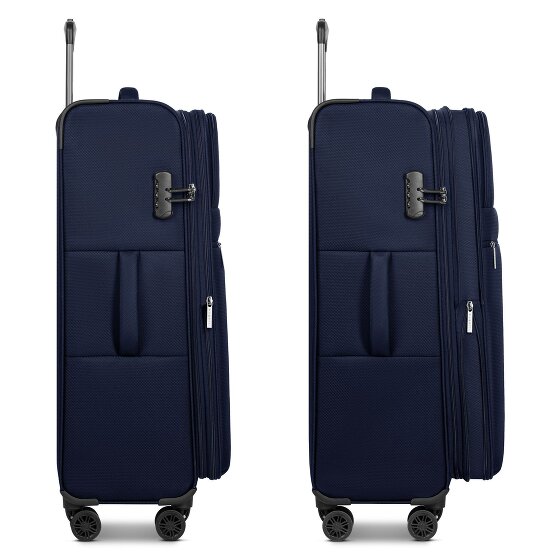 Bugatti Valencia Soft 4 wheels Trolley L 75 cm with expansion pleat