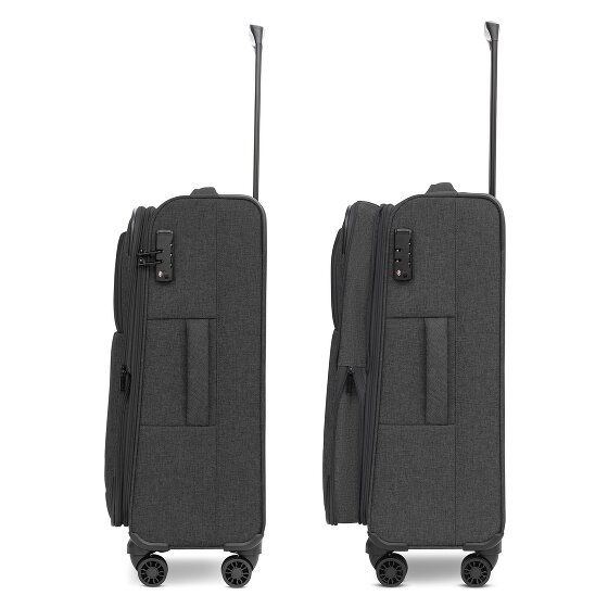 Redolz Essentials 12 THREE SET 4 wheels Suitcase set 3-piece with expansion pleat