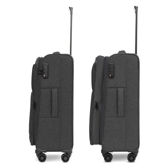 Redolz Essentials 12 THREE SET 4 wheels Suitcase set 3-piece with expansion pleat Redolz Essentials 12 THREE SET 4 wheels Suitcase set 3-piece with expansion pleat