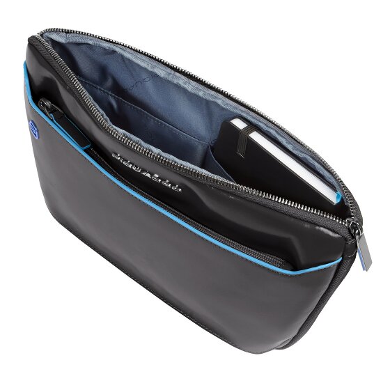 Piquadro Blue Square Shoulder bag Leather 30 cm