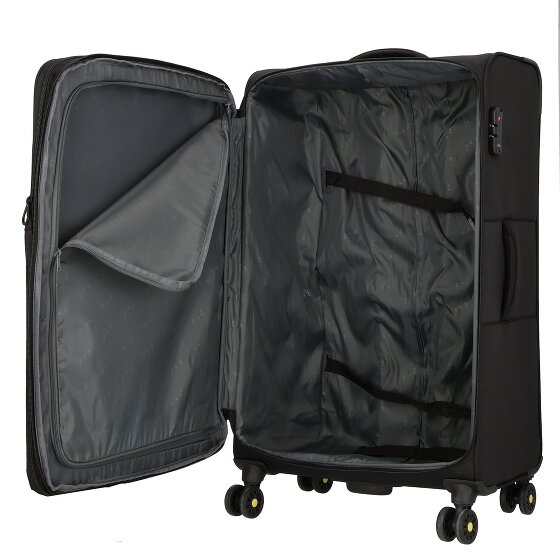 d&n Travel Line 9704 4 wheels Trolley L 78 cm with expansion pleat