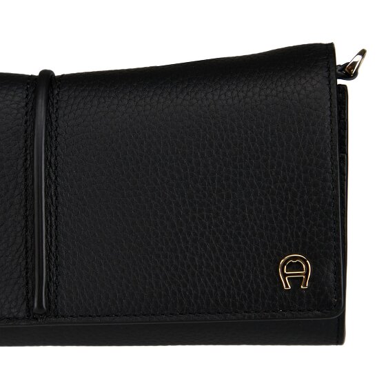 Aigner Clutch purse RFID protection Leather 21 cm