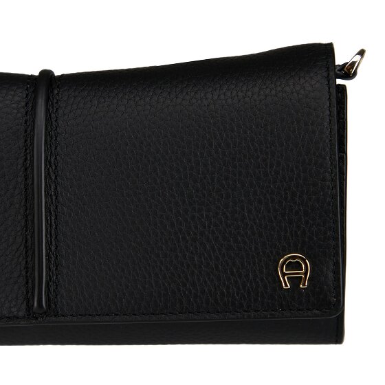 Aigner Clutch purse RFID protection Leather 21 cm