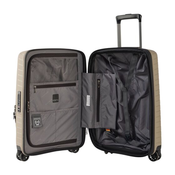 Stratic Novium 4 wheels Cabin trolley S 55 cm Laptop compartment with expansion pleat