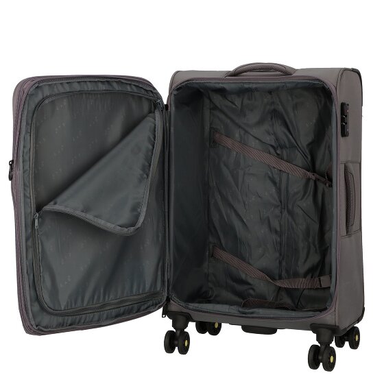 d&n Travel Line 9704 4 wheels Suitcase set 3-piece with expansion pleat