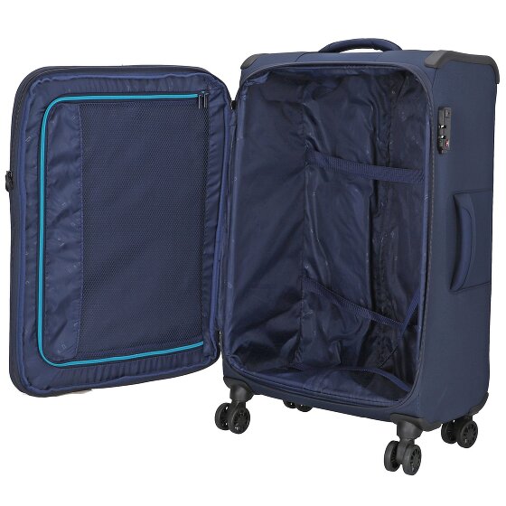 d&n Travel Line 9004 4 Roll Suitcase Set 3pcs.