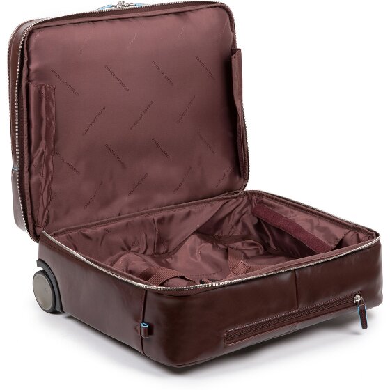 Piquadro Blue Square 2 wheels Wheeled briefcase Genuine Leather 37 cm Laptop compartment