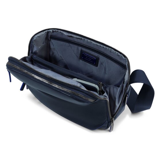 Piquadro Blue Square Shoulder bag Leather 27 cm