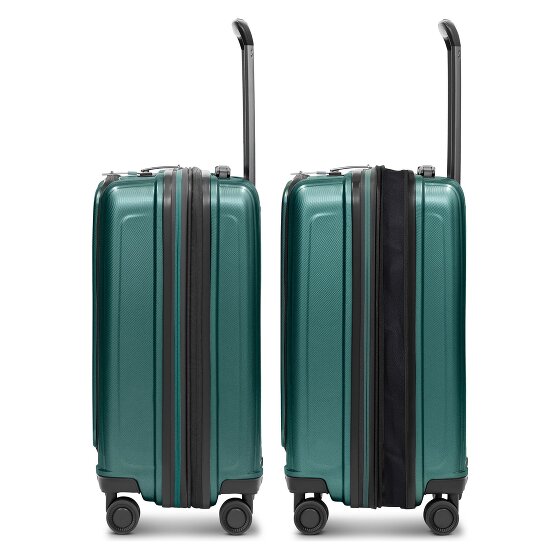 Redolz Essentials14 4-wheel suitcase set Beautycase 4 pce with expansion fold laptop compartment