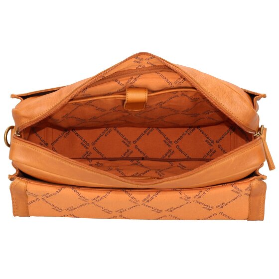 Greenland Nature Briefcase RFID protection Genuine Leather 40 cm Laptop compartment