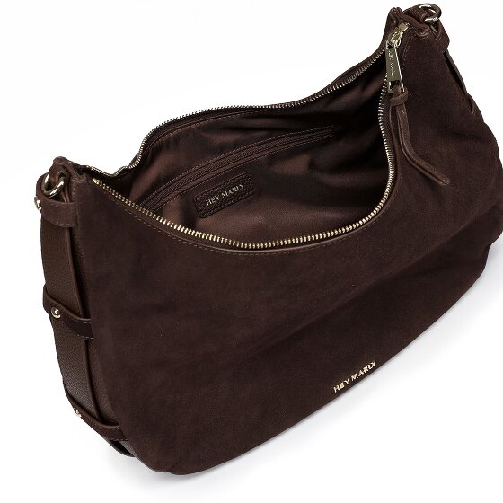 Hey Marly Lifetime Sister Suede Shoulder Bag M Genuine Leather 35 cm