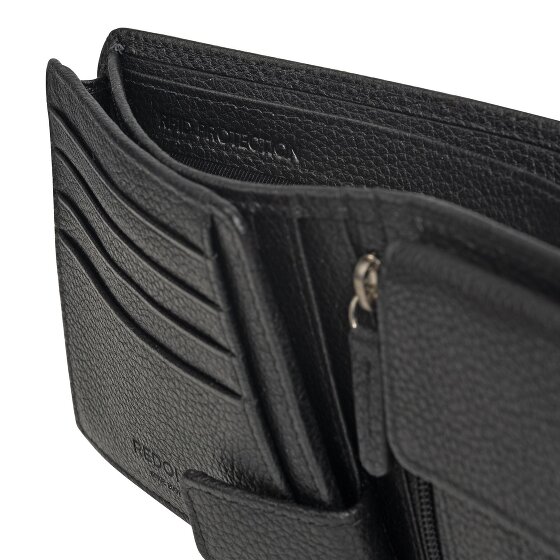Redolz Leather Essentials QF wallet RFID leather 12 cm fold-out with zipper compartment