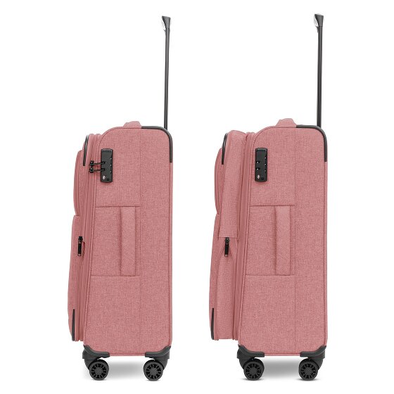 Redolz Essentials 12 THREE SET 4 wheels Suitcase set 3-piece with expansion pleat