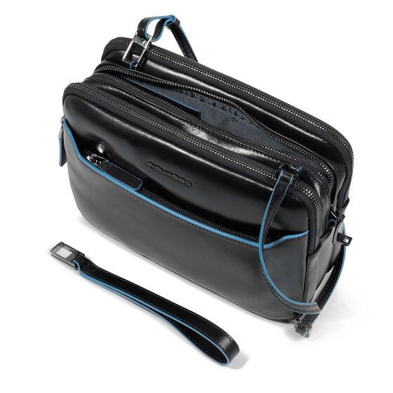 Piquadro Blue Square Shoulder bag Leather 23 cm