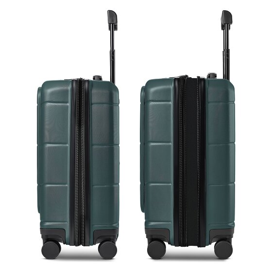 Police London 4 wheels Cabin suitcase 55 cm Laptop compartment Expandable