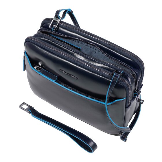 Piquadro Blue Square Shoulder bag Leather 23 cm