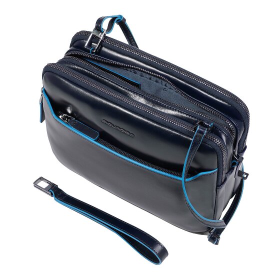 Piquadro Blue Square Shoulder bag Leather 23 cm