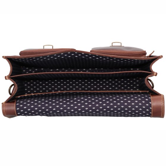 Buckle & Seam Nevada briefcase leather 42 cm laptop compartment Buckle & Seam Nevada briefcase leather 42 cm laptop compartment