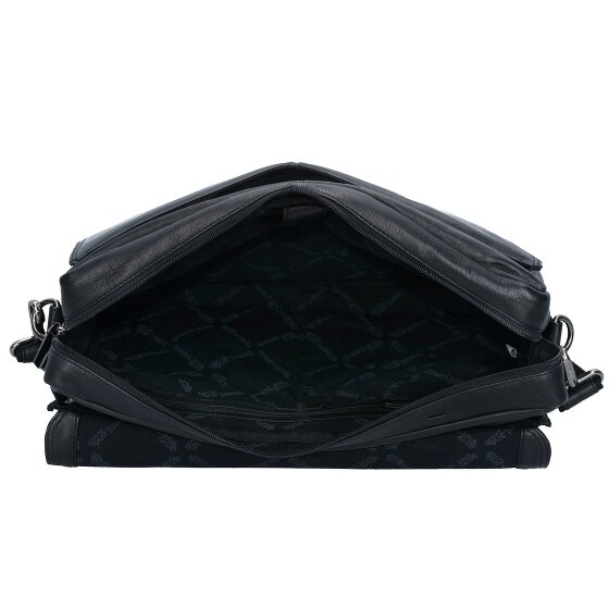 Greenland Nature Black Nappa briefcase leather 40 cm laptop compartment