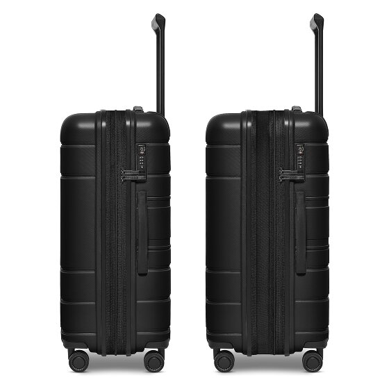 Redolz Essentials 11 4 wheels Suitcase set 3-piece with expansion pleat