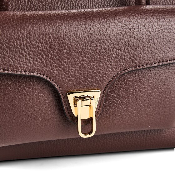 Coccinelle Double Beat Shoulder Bag Genuine Leather 31 cm