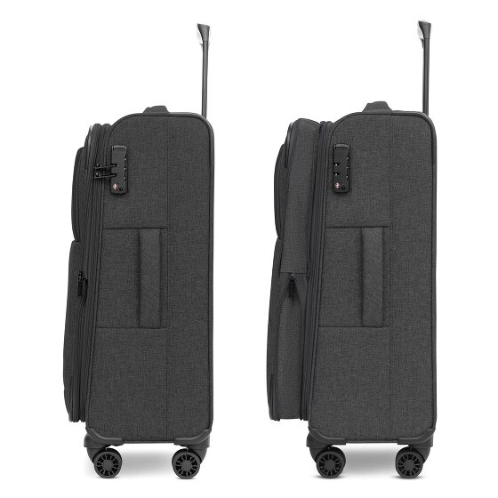 Redolz Essentials 12 MEDIUM 4-wheel Trolley, 67 cm, expandable Gusset
