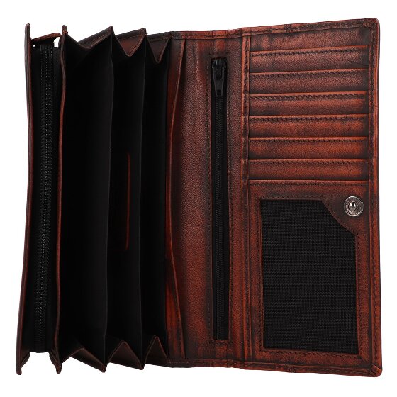 Greenburry Destressed Wallet RFID protection Leather 18.5 cm