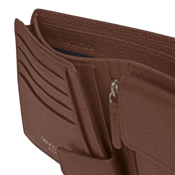 Redolz Leather Essentials QF wallet RFID leather 12 cm fold-out with zipper compartment