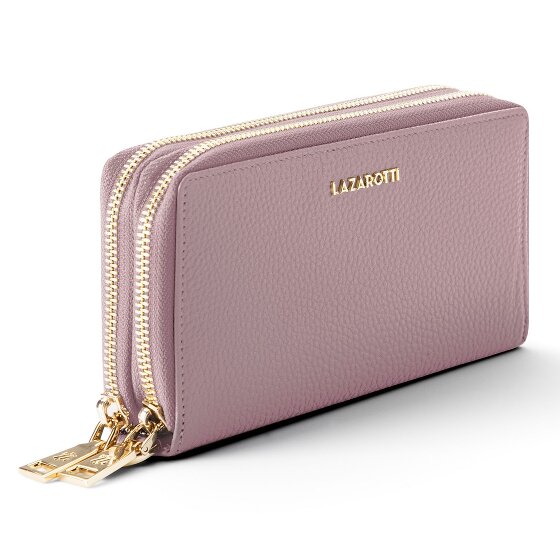 Lazarotti Bologna Leather XL Double Zip-Around Wallet, RFID-Protected, 20 cm