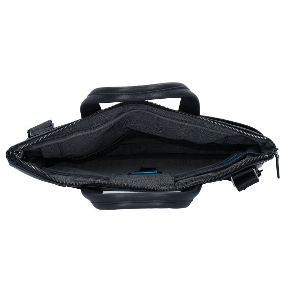 Piquadro Black Square briefcase leather 42 cm laptop compartment