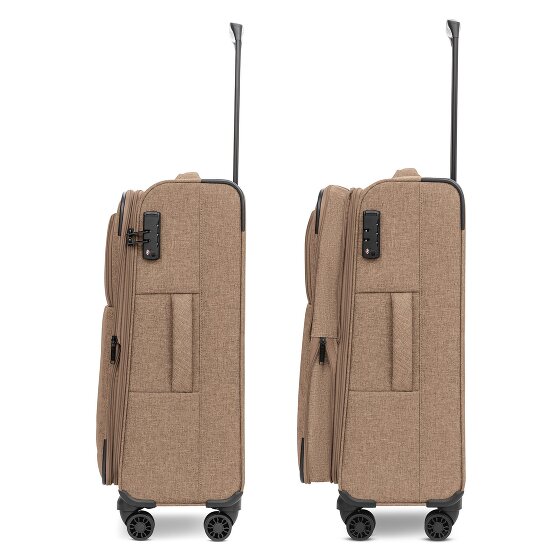 Redolz Essentials 12 THREE SET 4 wheels Suitcase set 3-piece with expansion pleat
