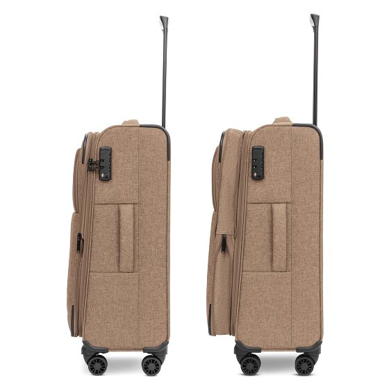 Redolz Essentials 12 THREE SET 4 wheels Suitcase set 3-piece with expansion pleat