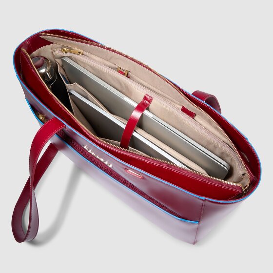 Piquadro Blue Square Shopper Bag Leather 40 cm