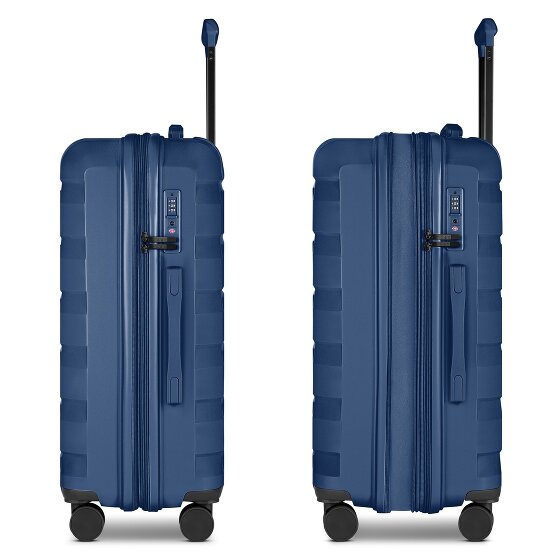 d&n South Dakota 4 wheels Suitcase set 3-piece with expansion pleat