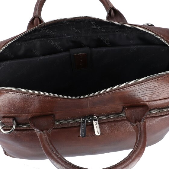 Plevier Vintage Bill Briefcase Leather 40 cm Laptop compartment