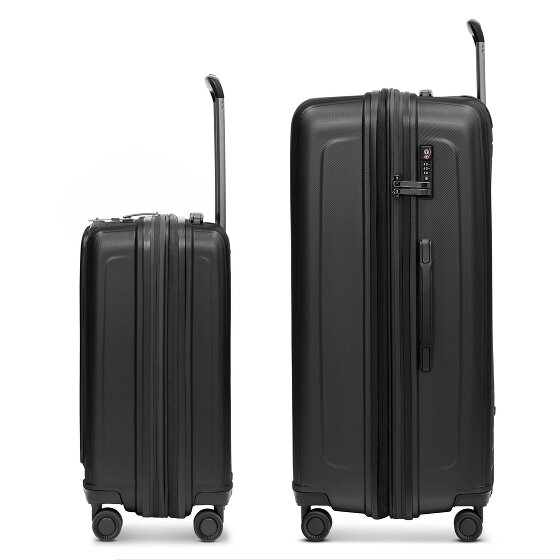 Redolz Essentials 14 4-wheel suitcase set 2 pcs. laptop compartment with expansion fold