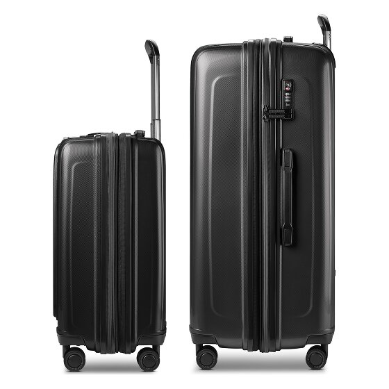 Redolz Essentials 14 4-wheel suitcase set 2 pcs. laptop compartment with expansion fold
