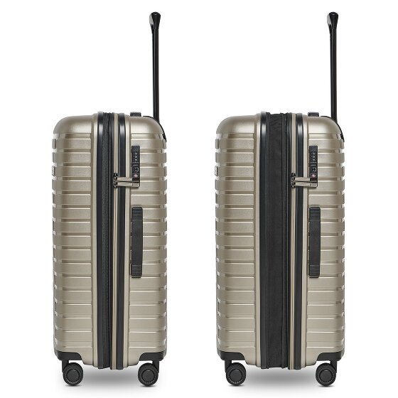 Pactastic Collection 04 THE THREE SET + 4 wheels Suitcase set 3-piece with expansion pleat