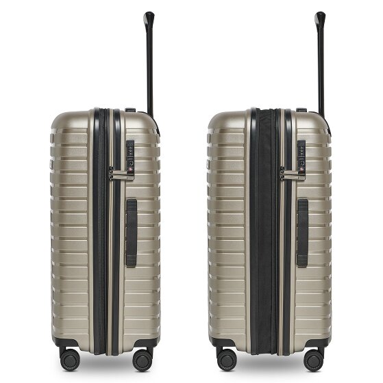 Pactastic Collection 04 THE THREE SET + 4 wheels Suitcase set 3-piece with expansion pleat